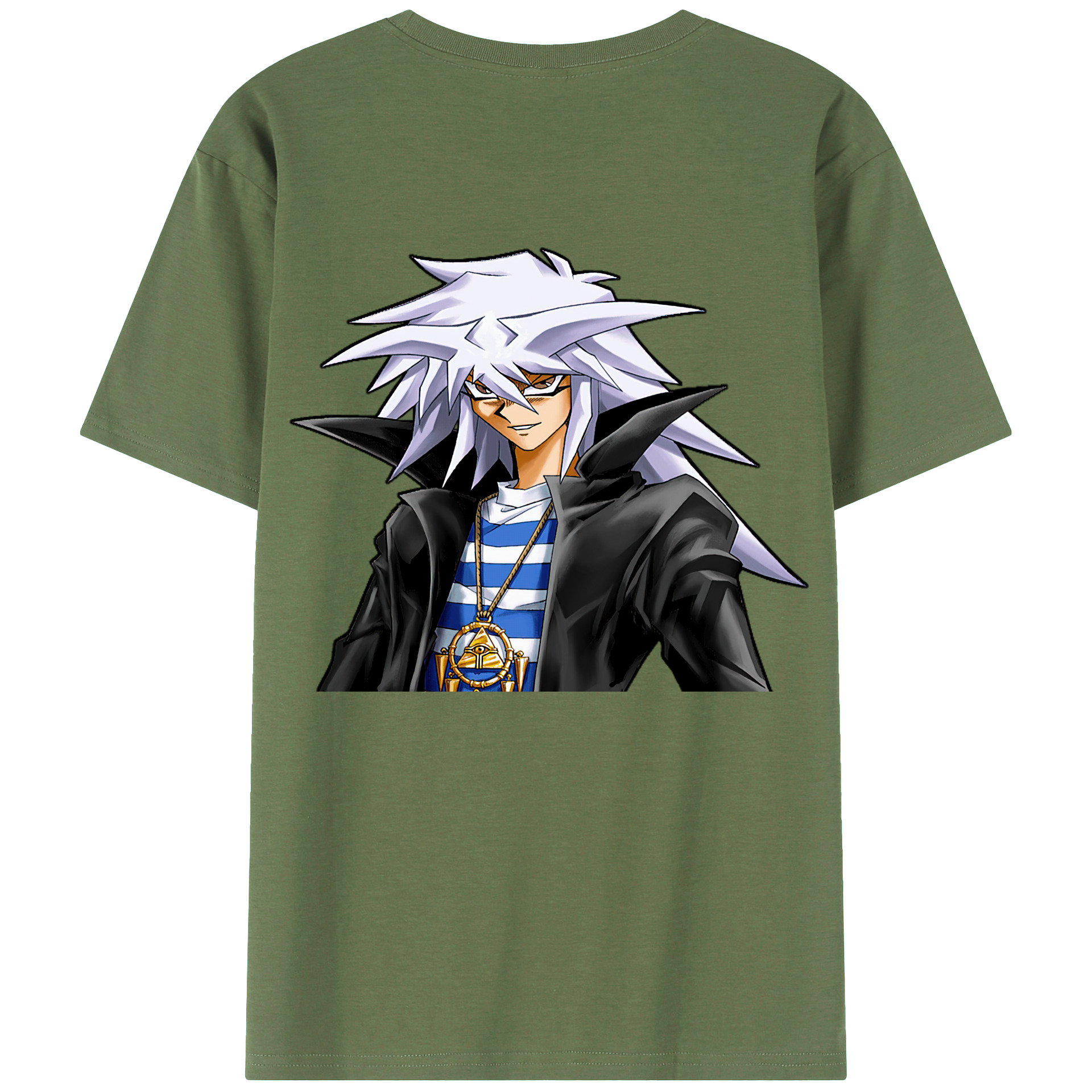 （画像用） 遊☆戯☆王 Yu-Gi-Oh! 綿100％ メンズ半袖Tシャツ（バックプリント） 通気性